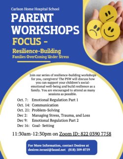 parent workshops flyer